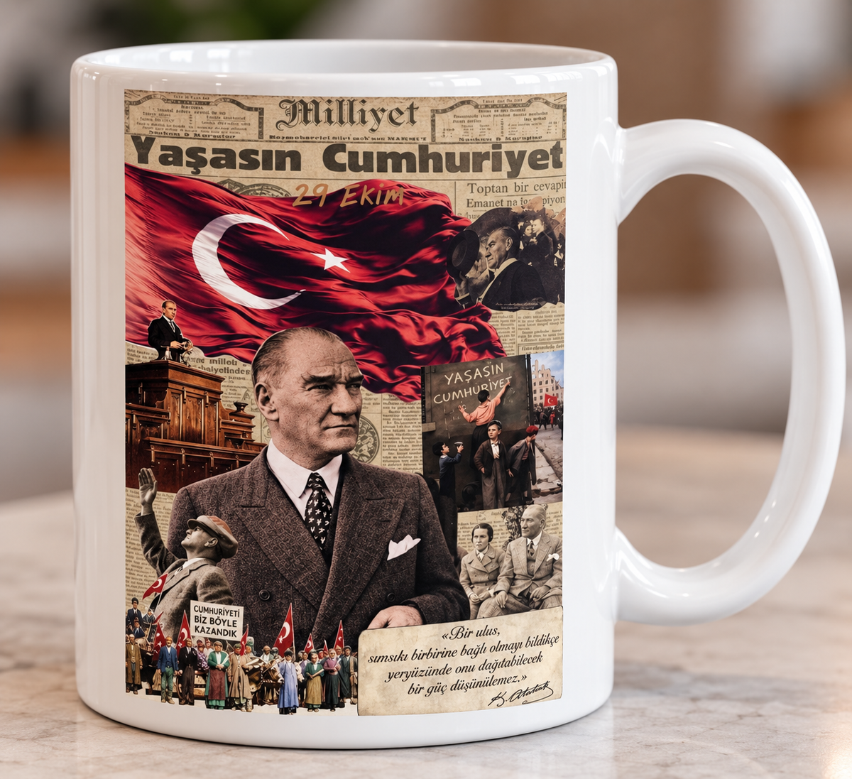 Atatürk Temalı Kupa Bardak-1