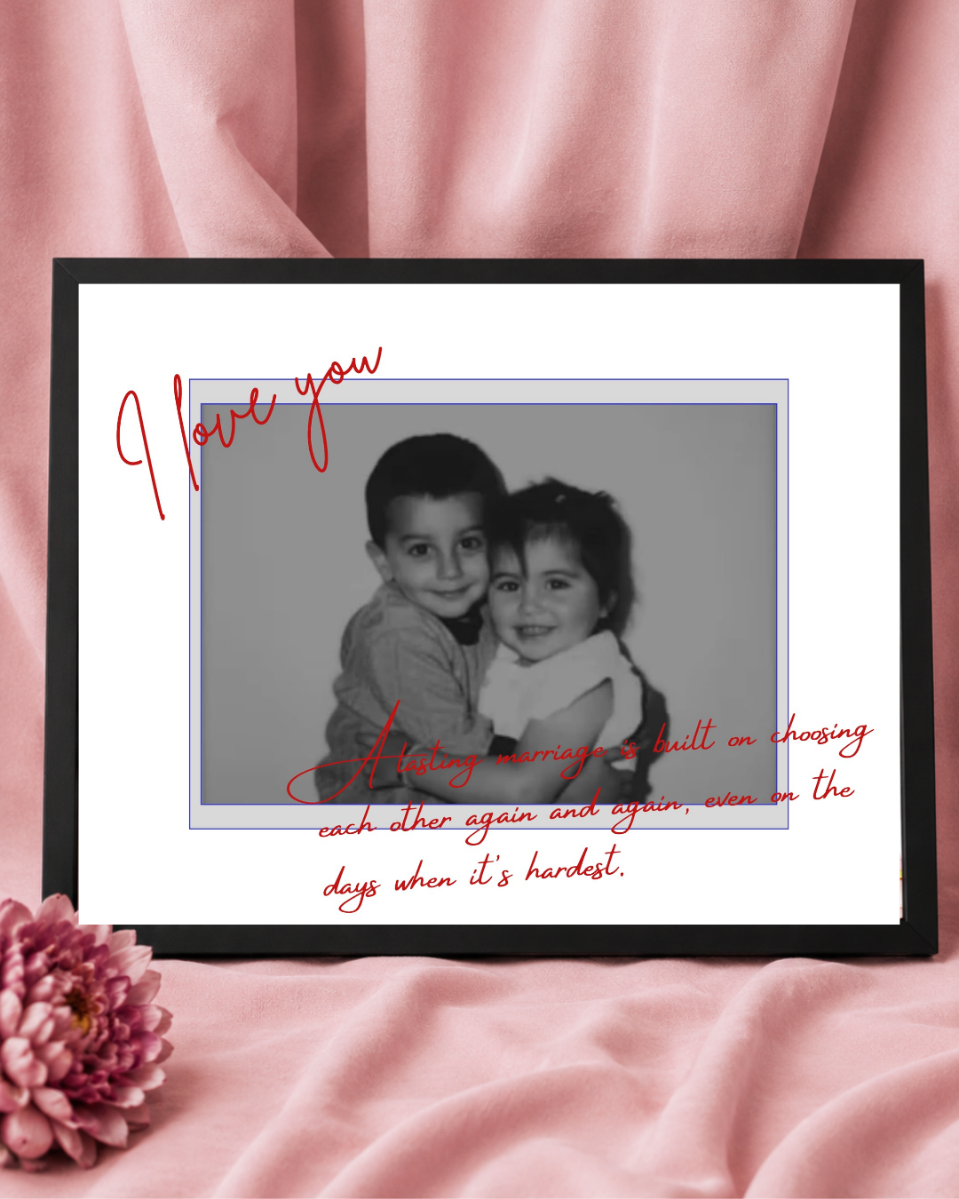Kişiye Özel I love You Anı Tablosu