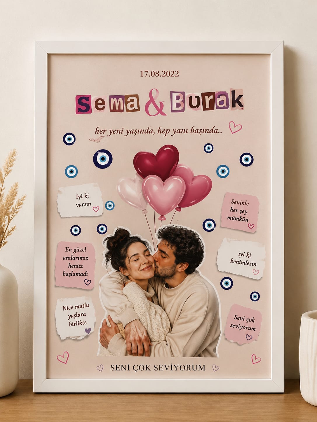 Kişiye Özel Not Küpürlü Anı Tablosu