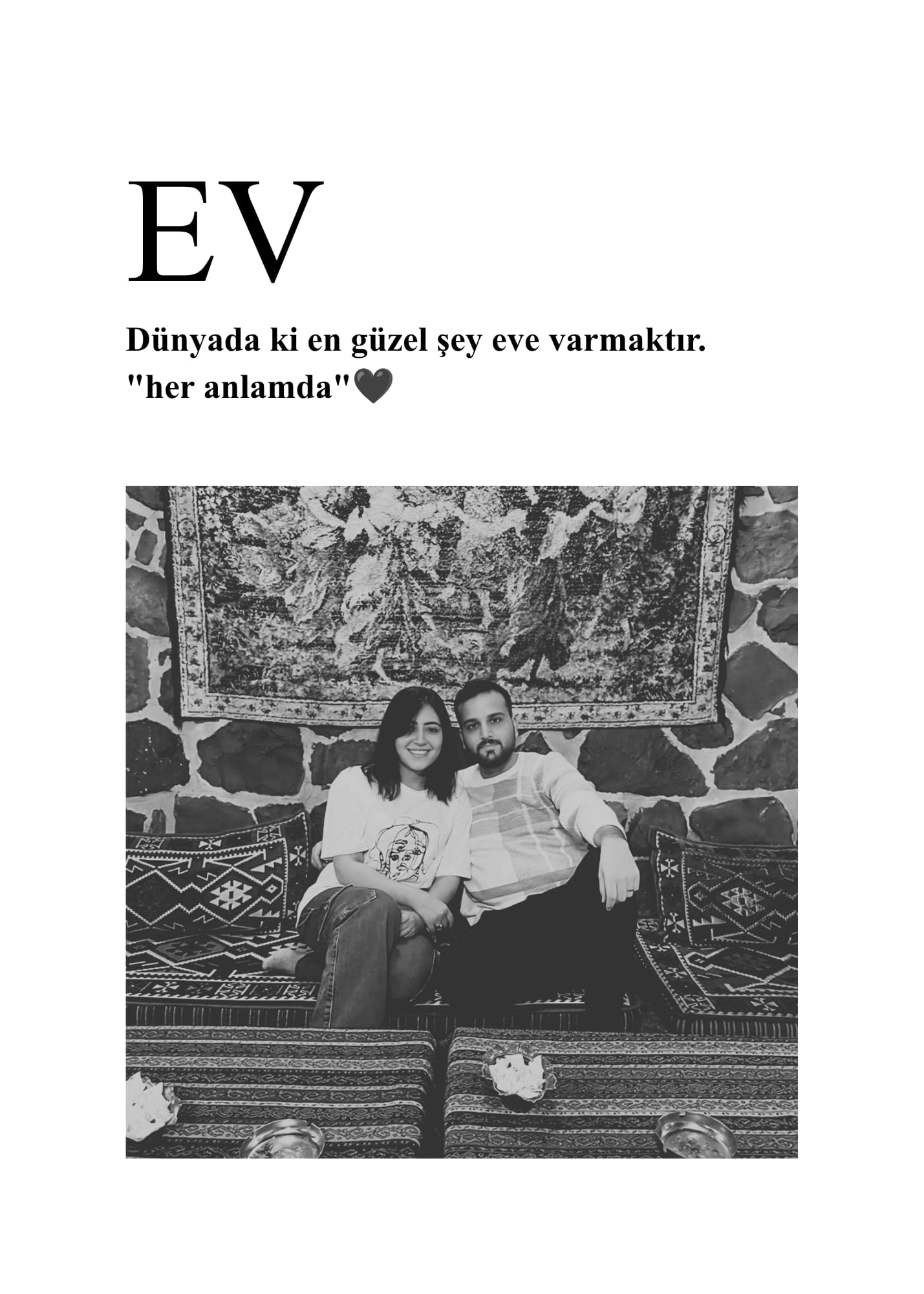 Kişiye Özel Evim Sensin Anı Tablosu