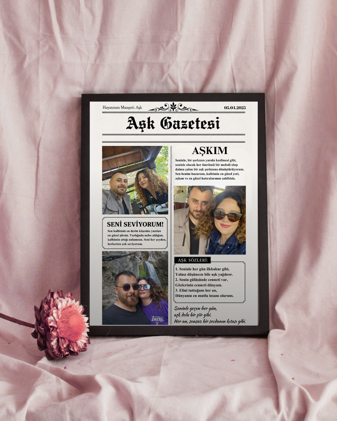 Kişiye Özel Aşk Gazetesi