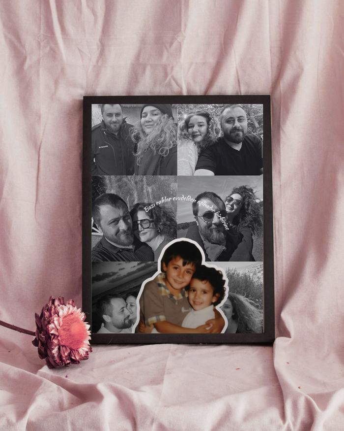 Kişiye Özel Polaroid Çıkartmalı Tablo