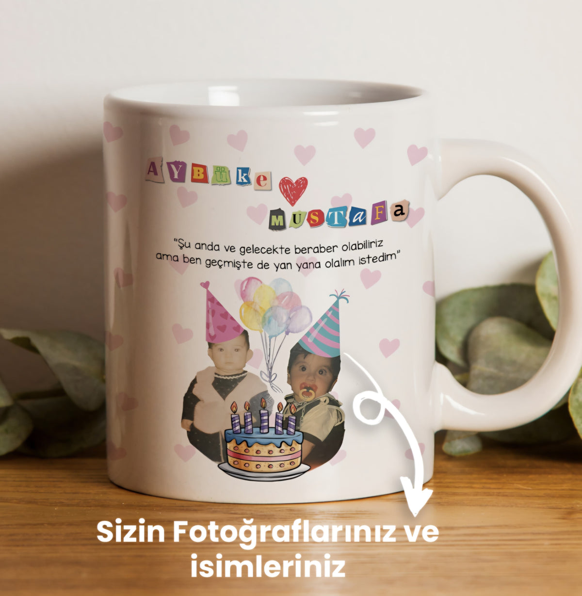 Kişiye Özel Sevgili Temalı Kupa Bardak